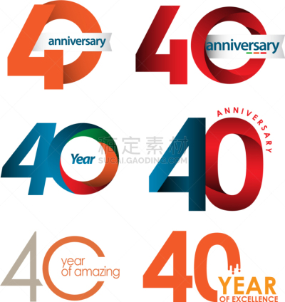 周年纪念,数字40,模板,传统,50年节,运动,设计,布置