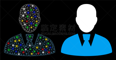 manager,计算机图标,斑点,火炬塔,男孩,闪亮的,男商人,三角形,男人,办公室职员