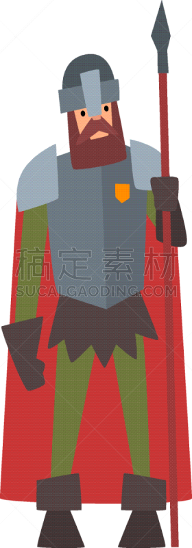 红色,中世纪时代,性格,勇士,侍从,欧洲,传统,盔甲服,金属
