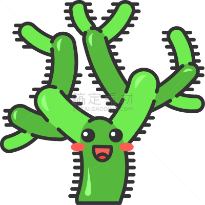 teddy bear cholla cactus cute kawaii character