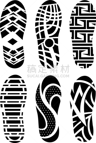 脚印,运动鞋,分离着色,运动,鞋子,图像,矢量,小路,痕迹,剪影