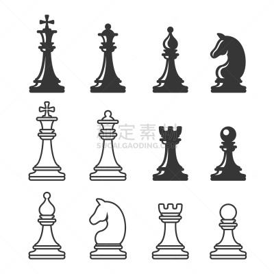 国际象棋,数字,黑白图片,商务,卒子,运动,休闲