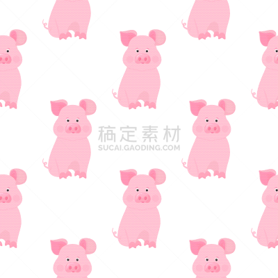 可爱的,猪,动物,幽默,卡通,农业,传统,春节,纺织品,坐