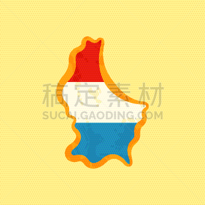 卢森堡公国,分离着色,矢量,国境线,摆拍,形状,剪影,复古