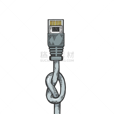 草图,雕刻图像,彩色图片,网上交友,缠结的,电缆,网线插头,技术,复古,绘制