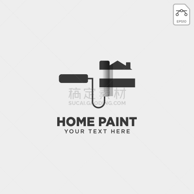 品牌名称,模板,多色的,图标,画笔,住房,艺术家,概念,愉悦,创造力