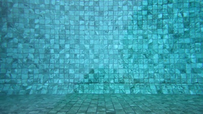 池水里的涟漪。俯视图