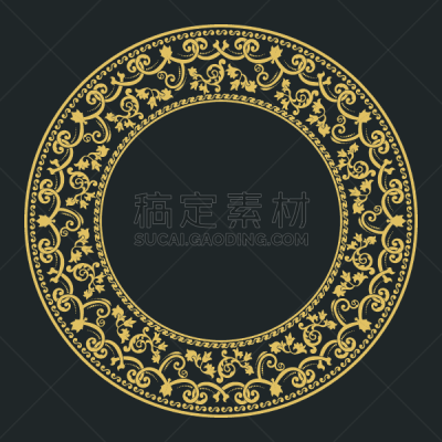 巴洛克风格,圆形,华丽的,装饰品,传统,请柬,贺卡,纺织品,华贵,边框