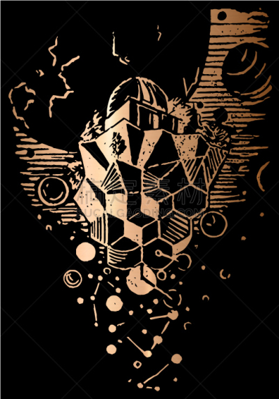 雕刻图像,黄金,手艺,天文台,纹理效果,哲学家,几何学,行星,印刷,绘制