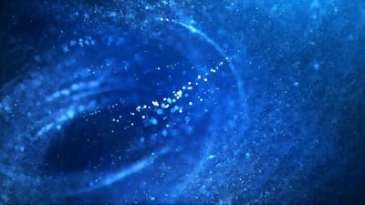  高度详细的粒子流-循环(蓝色)