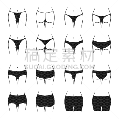 短灯笼裤,女人,黑色,瘦弱,线条,分离着色,轮廓,文档,布置