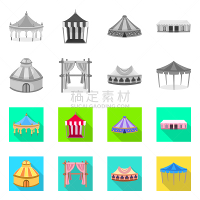 分离着色,图标,户外,夏天,巨大的,欢乐,建筑,布置,收集,休闲