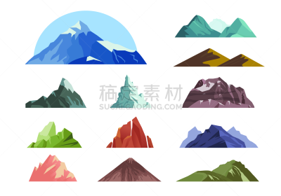 岩石,户外,卡通,矢量,地形,山,反差,背景,攀登,探险