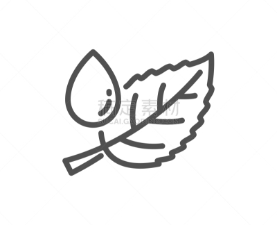 自然,水滴,水,植物,薄荷叶,线图标,生物学,健康保健,环境,图像