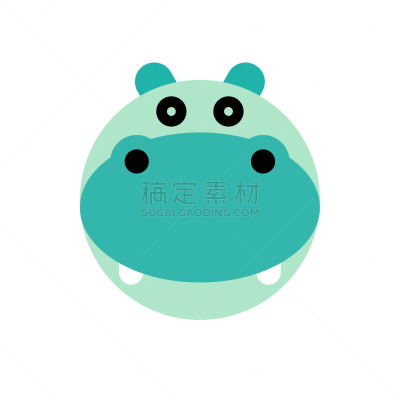 河马,动物头,卡通,可爱的,自然,动物园,摆拍,野生动物,肖像,图像