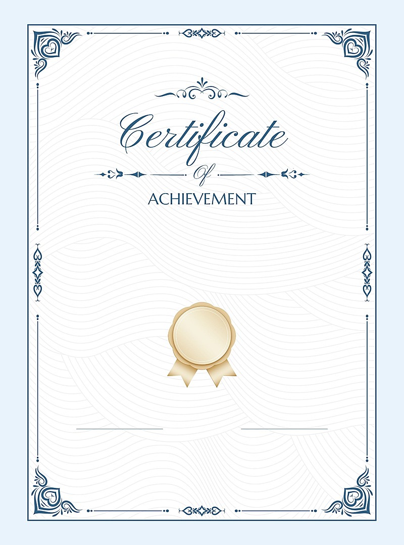 通用证书奖状复古边框花纹