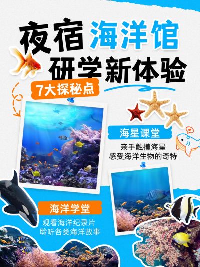 旅游游学攻略指南拼贴风小红书配图aigc