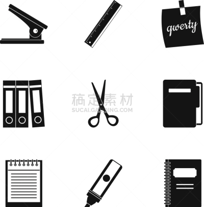 家庭,图标集,Reusable Adhesive,分离着色,书,数字9,图像,矢量,收集,教育