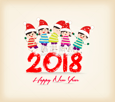 新年前夕,2018,商务,红色,季节,概念,庆祝,装饰