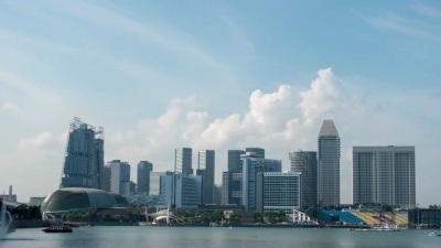 新加坡城市中央商务区的天际线