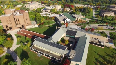 秋季大学校园空中风光之旅