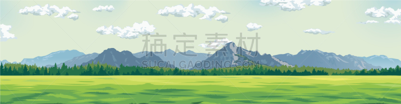 绿色,山,背景,林间空地,草,春天,夏天,木制,花