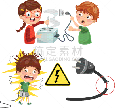 儿童,白色人种,青少年,电工,男人,男孩,明亮,黑色,烧毁的,触电