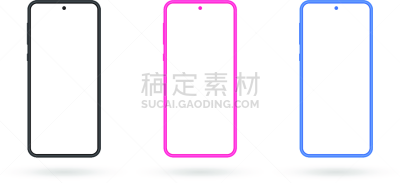 绘画插图,空白的,手机,矢量,分离着色,显示器,色彩鲜艳,白色背景,商务,空的