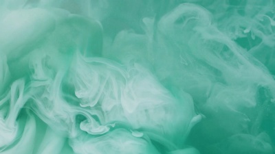 水中的绿松石和白色油墨