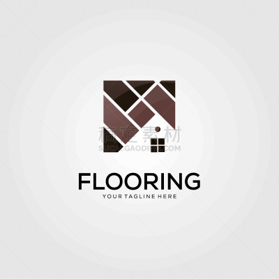 minimalist home flooring logo template