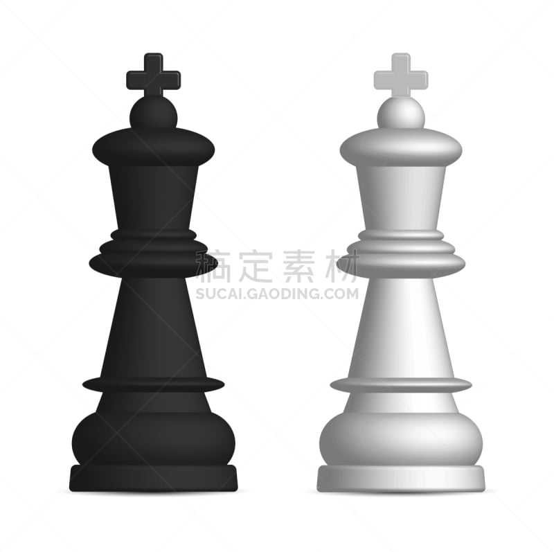 black and white chess piece king