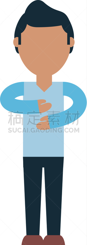 青年男人,卡通,可爱的,商务,人,衬衫,男人,概念,肖像,鞋子