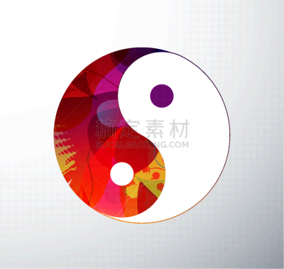 创造力,阴阳符,抽象,多色的,分离着色,华丽的,概念,弯曲,庆祝