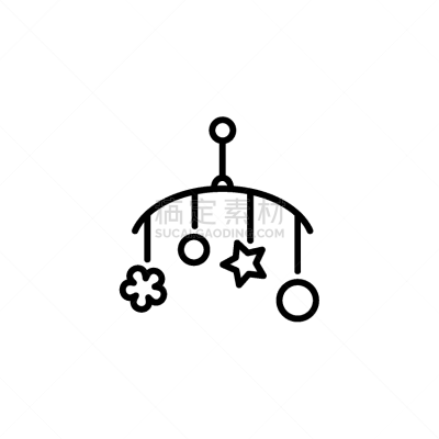 玩具,蜘蛛网,婴儿,婴儿床,线图标,悬挂的,分离着色,可爱的,就寝时间,时间