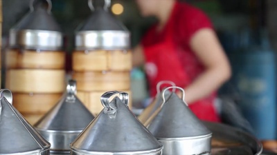 传统蒸汽点心中式食品