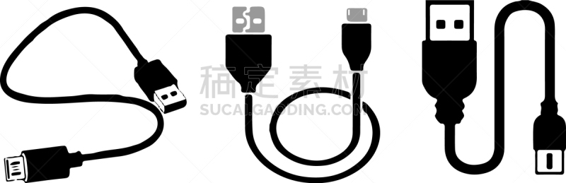 USB线,白色背景,图标,白色,黑色,在边上,迅速,技术,联系,沟通