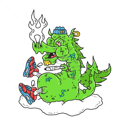 龙,烟,分离着色,健康保健,钝的,锅,草,卷起