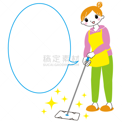 绘画插图,图像,手套,大桶,清洗剂,简单,女人,清洁手套,青年女人,20到29岁