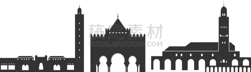 摩洛哥,阿加迪尔（摩洛哥西南港口城市）,建筑业,哈桑清真寺,卡萨布兰卡,品牌名称,奇异的,复古,剪影