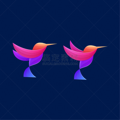 colorful bird logo design ready to use