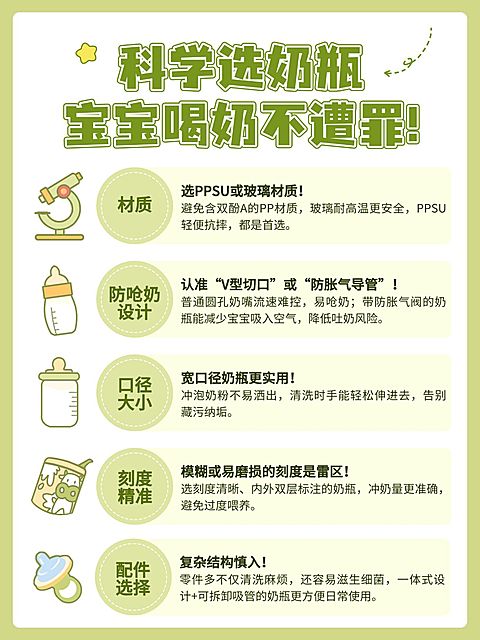 母婴亲子奶瓶好物选购推荐手账风攻略指南小红书配图