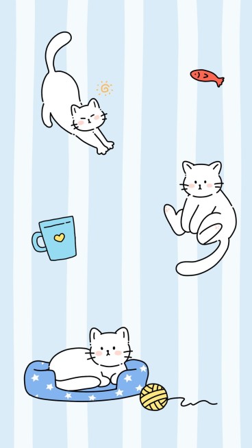 可爱猫咪聊天背景图预览效果