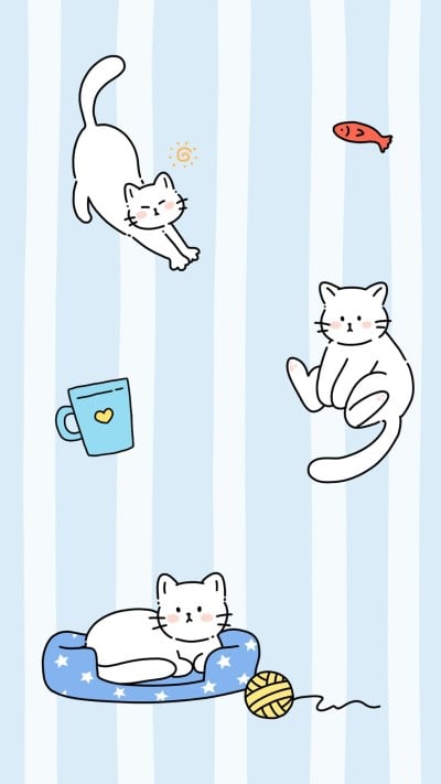 可爱猫咪聊天背景图