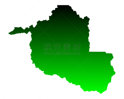 朗多尼亚洲,绿色,图像,矢量,分离着色,巴西,联邦大楼,州,旅行