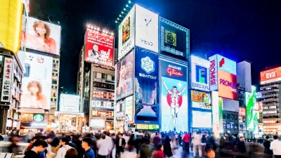 大阪日本购物区Timelapse。