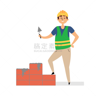 砖,建筑承包商,水泥,专业人员,部分,韧性,仅男人,仅一个男人,小的,建筑