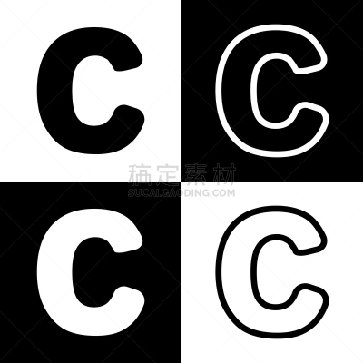 模板,标志,英文字母C,白色,文字,字母,字母表次序,信函,设计,收集