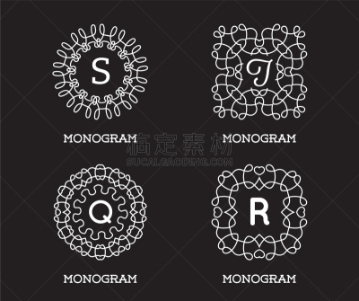 字体,华丽的,请柬,高雅,信函,印有花压字品牌,中世纪花饰字母,装饰