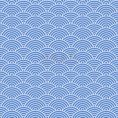 式样,蓝色,波形,青海波,矢量,白色,日本,绘画插图,直的