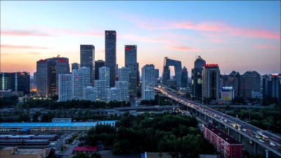 延时摄影-北京中央商务区建筑天际线之夜